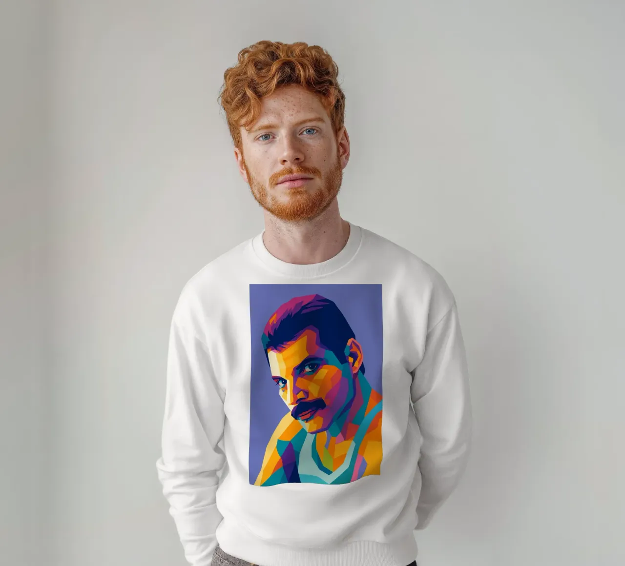 freddie mercury retro pop art wpap sweatshirt van aiswa