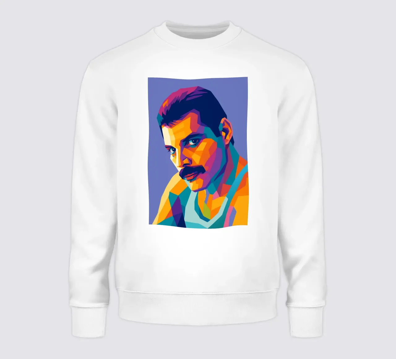freddie mercury retro pop art wpap sweatshirt van aiswa