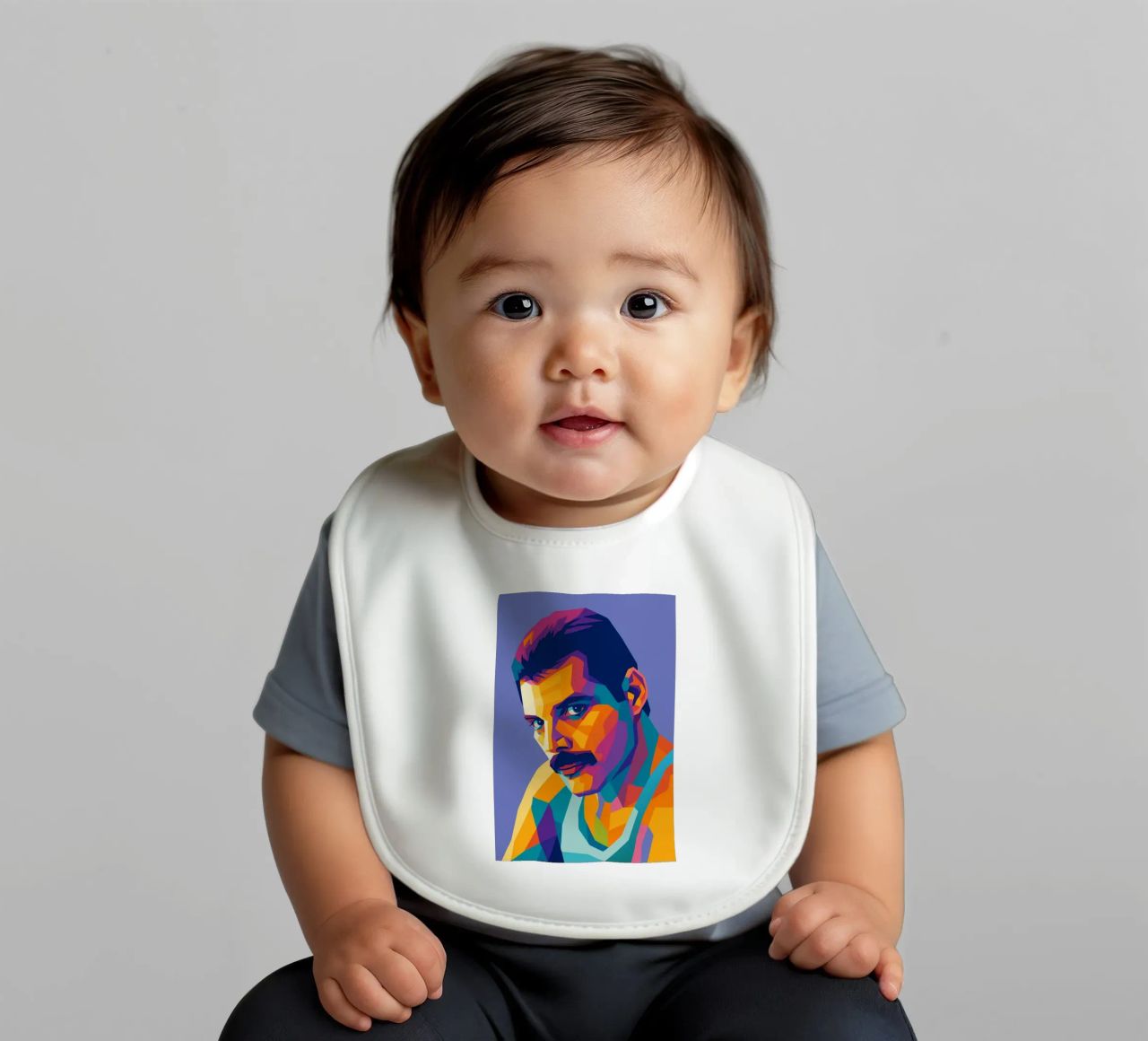 freddie mercury retro pop kunst wpap Babylätzchen von aiswa