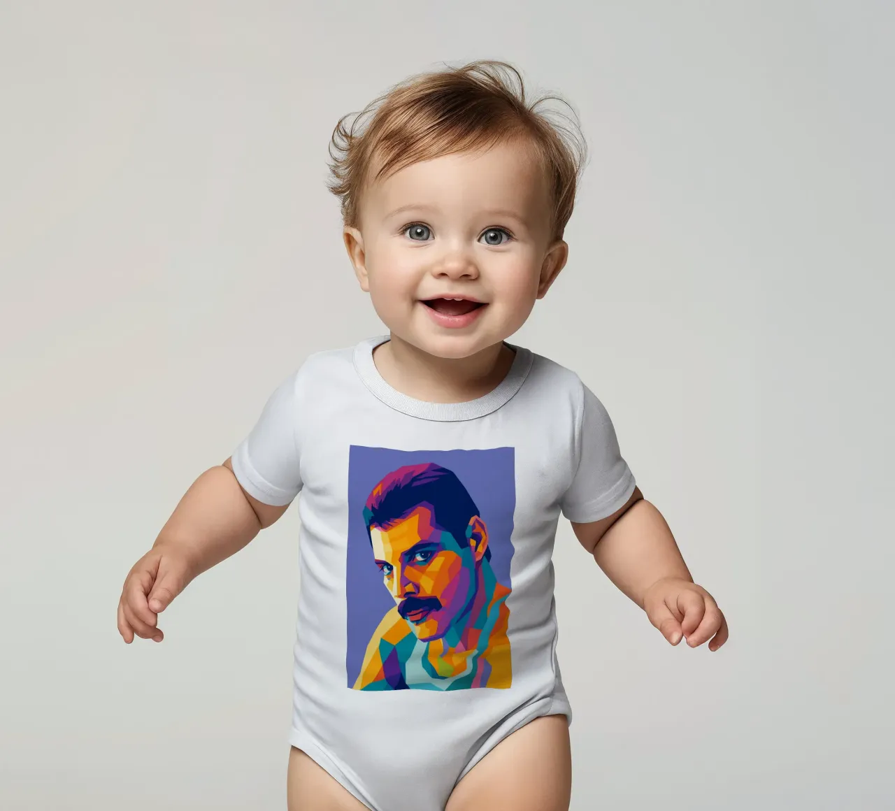 freddie mercury retro pop art wpap body de bebé de aiswa