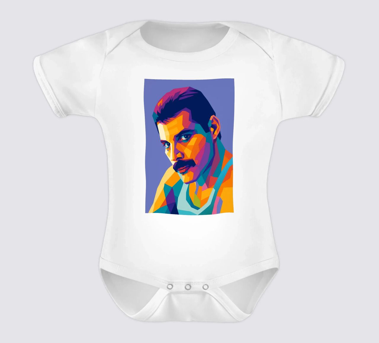 freddie mercury retro pop kunst wpap Kurzarm Babybody von aiswa