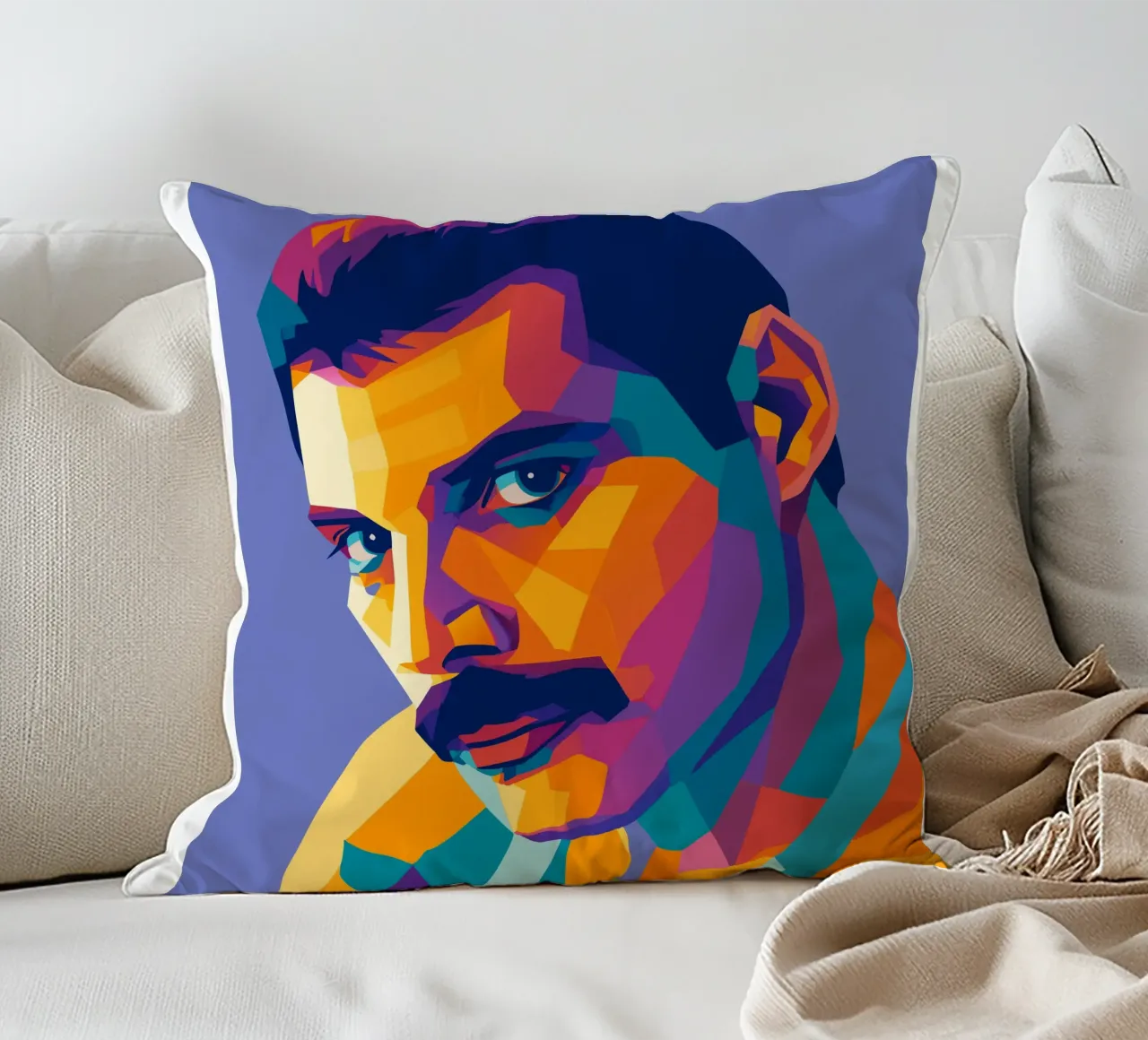 freddie mercury retro pop art wpap cuscino da aiswa