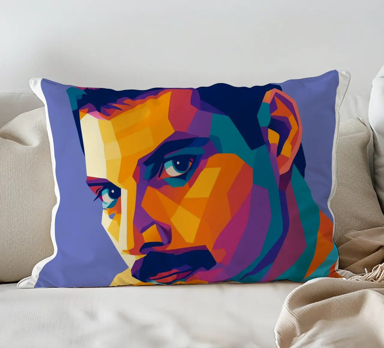 freddie mercury retro pop art wpap cuscino da aiswa