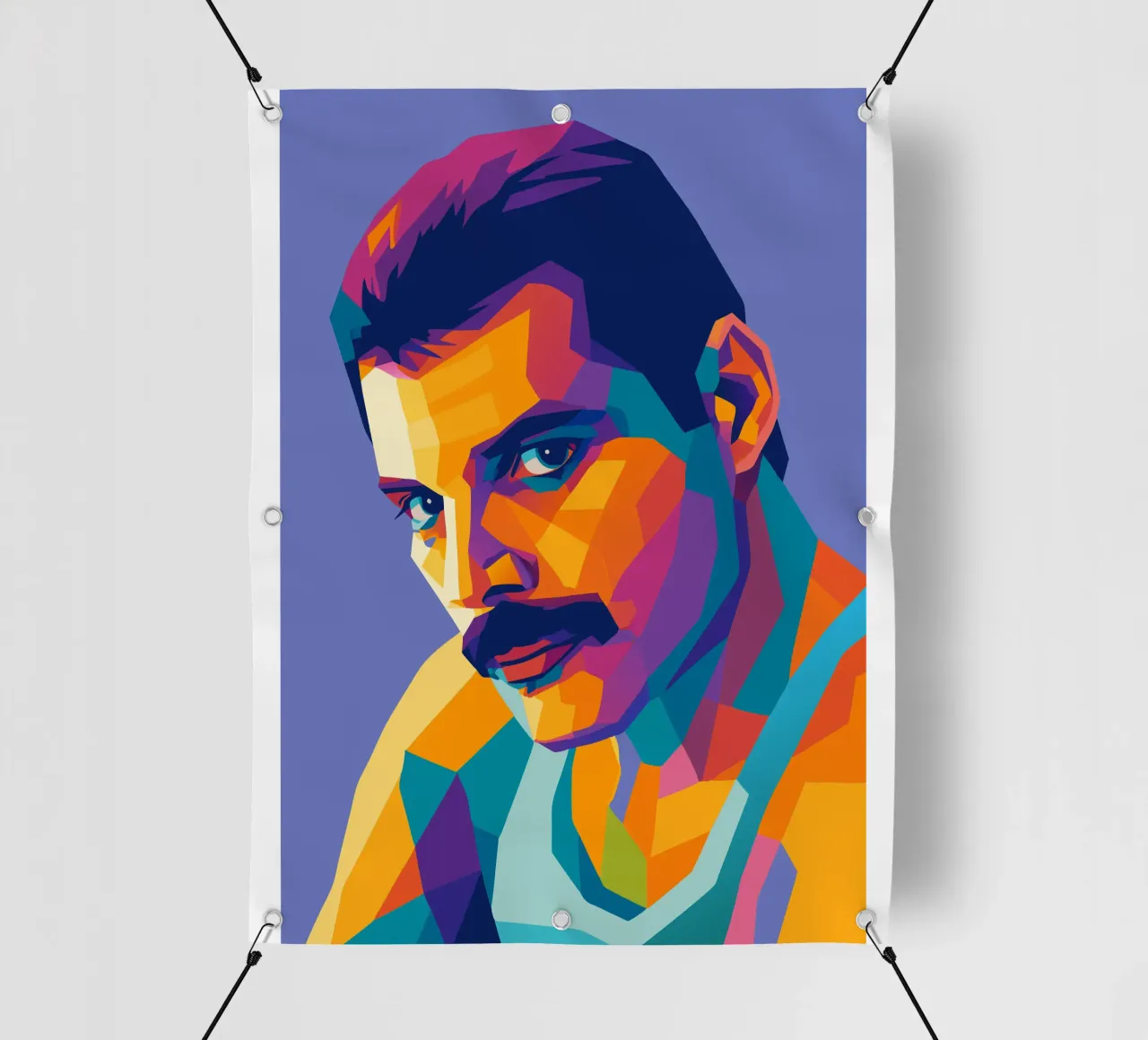 freddie mercury retro pop art wpap telo in pvc da aiswa