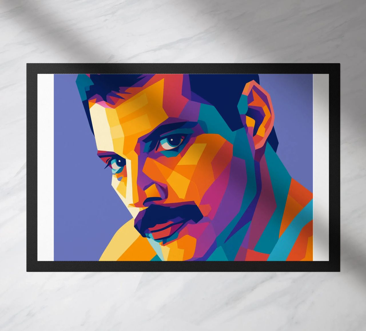 freddie mercury retro pop kunst wpap Fußmatte von aiswa