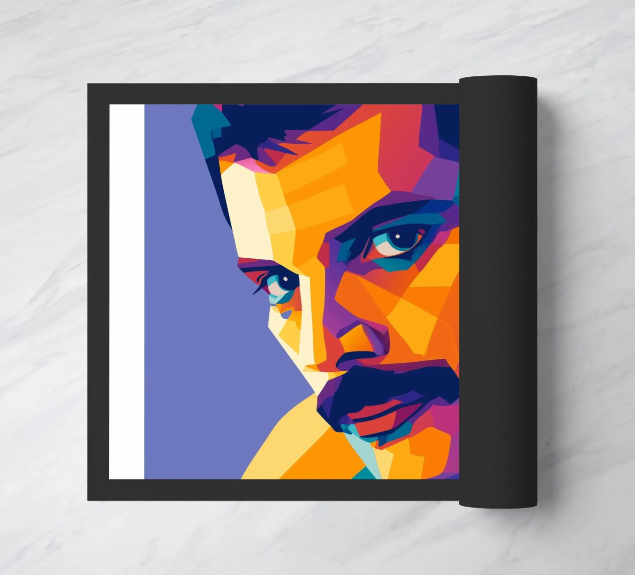 freddie mercury retro pop kunst wpap Fußmatte von aiswa