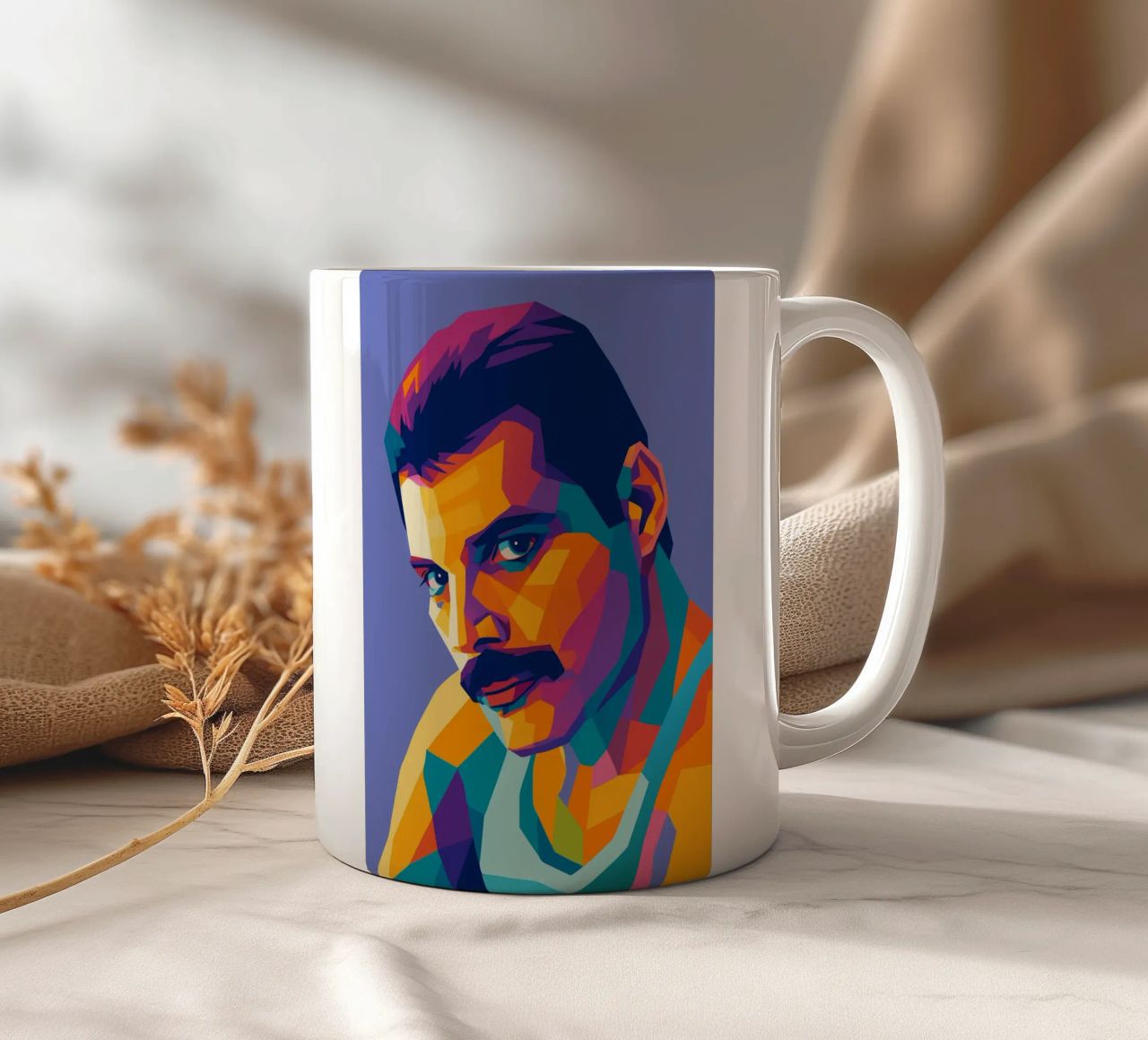 freddie mercury retro pop kunst wpap Keramik Tasse von aiswa