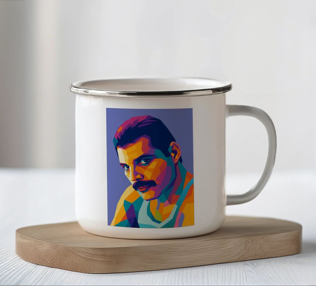 freddie mercury retro pop kunst wpap Emaille Tasse von aiswa