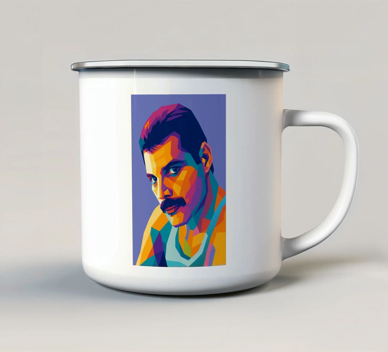 freddie mercury retro pop kunst wpap Emaille Tasse von aiswa
