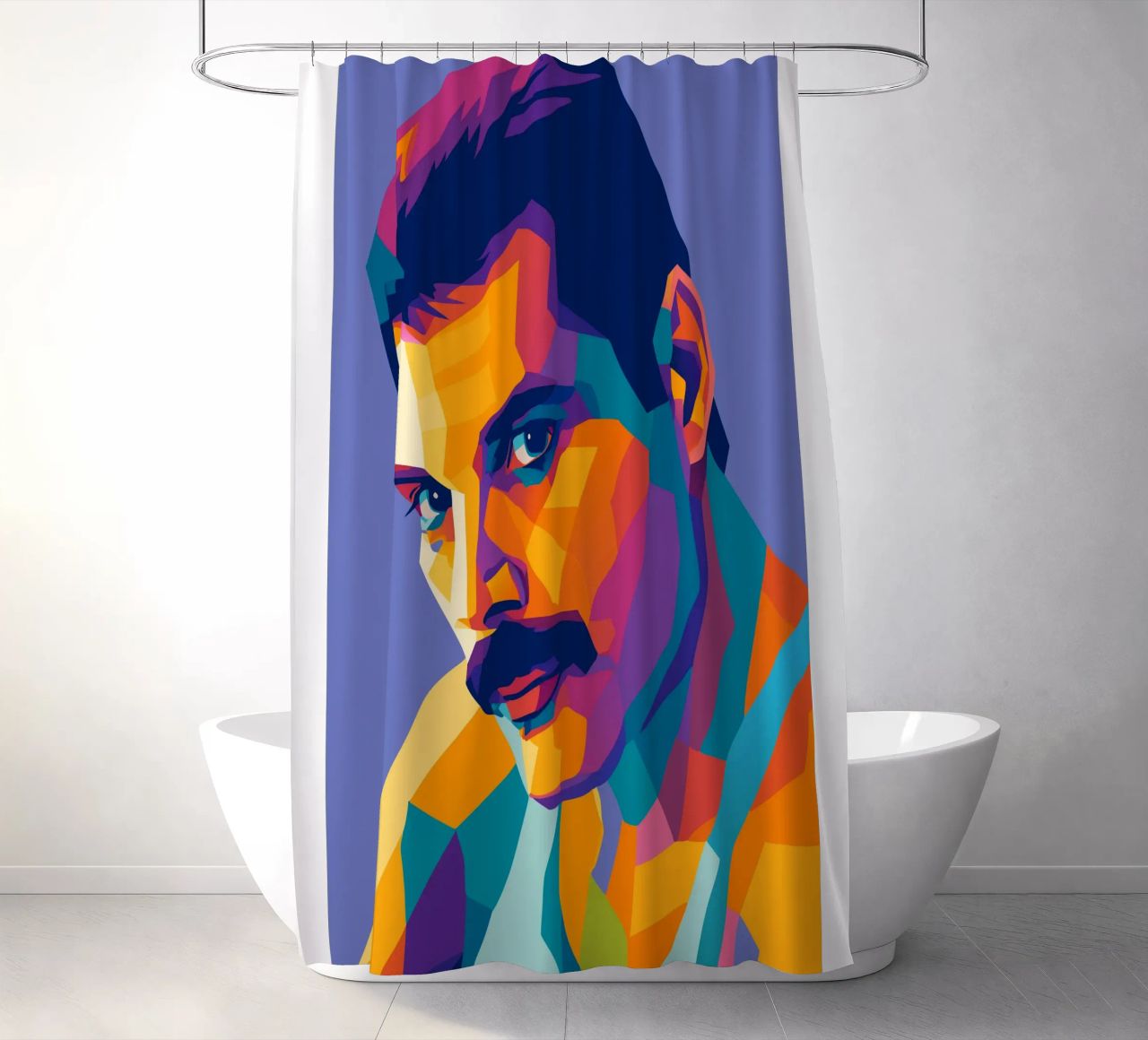 freddie mercury retro pop kunst wpap Duschvorhang von aiswa