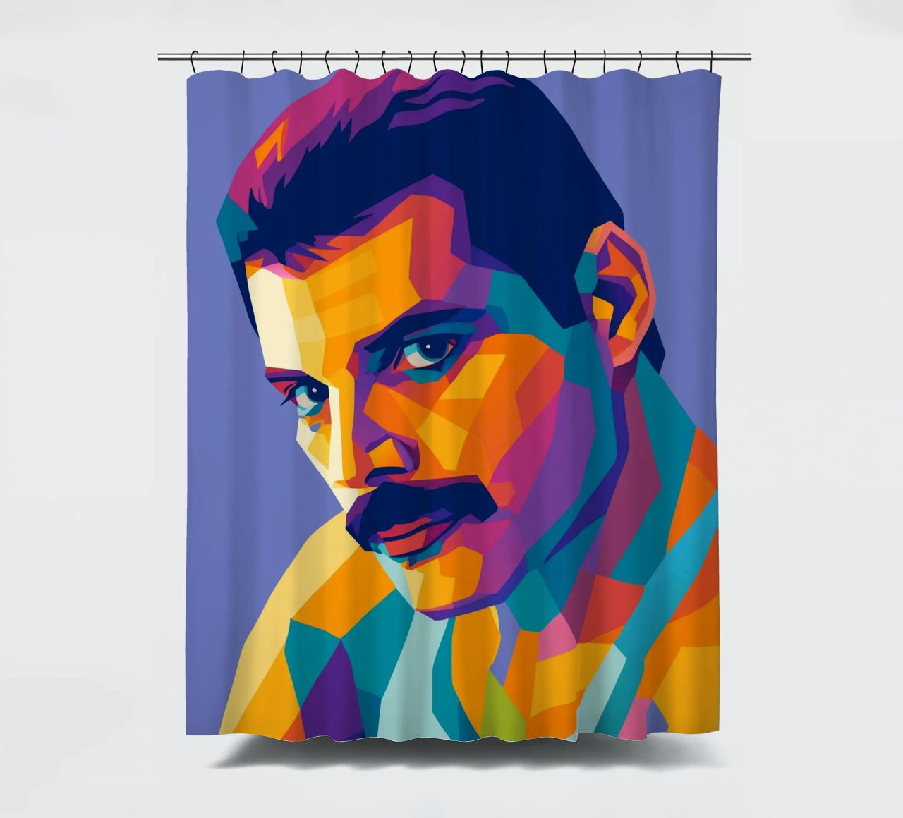 freddie mercury retro pop kunst wpap Duschvorhang von aiswa