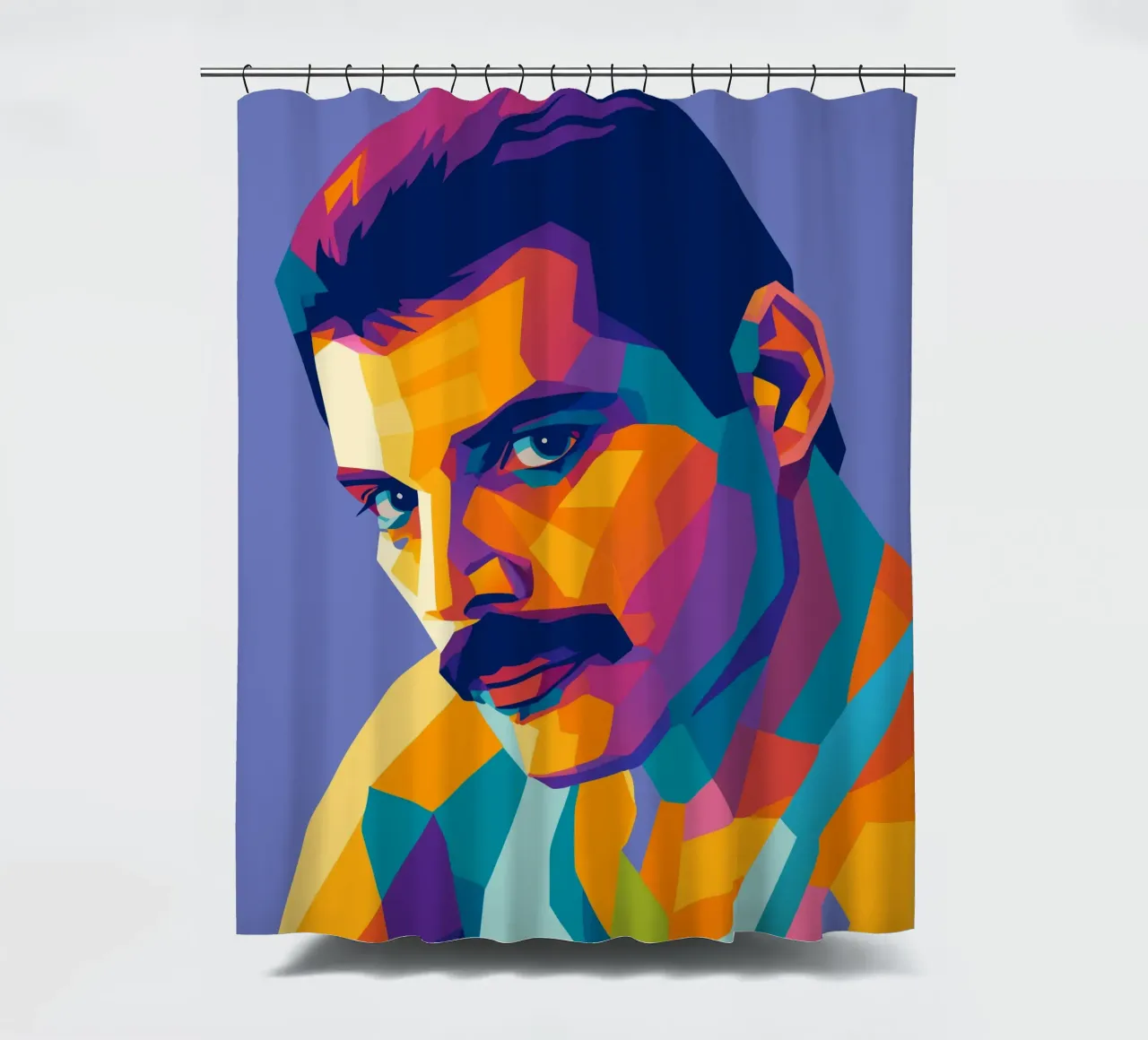 freddie mercury retro pop art wpap tenda da doccia da aiswa