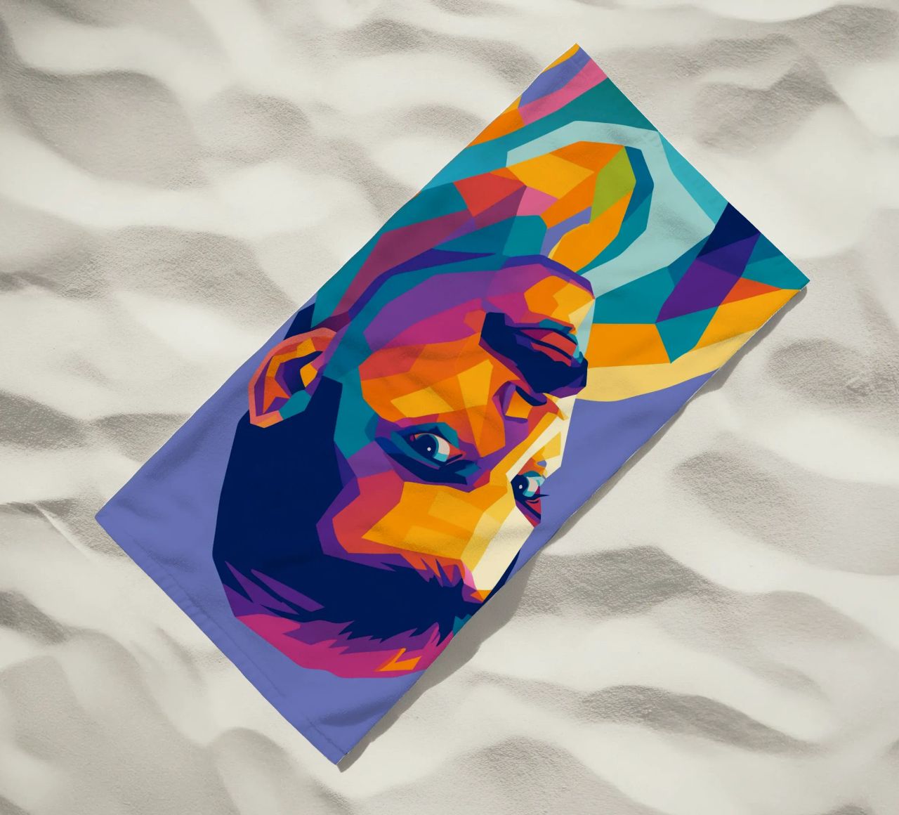 freddie mercury retro pop kunst wpap Strandtuch von aiswa