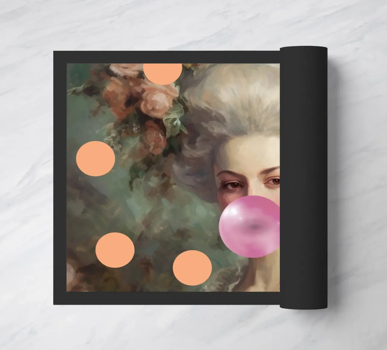 Marie-Antoinette Peach Dots zerbino da GraceDigitalArtCo