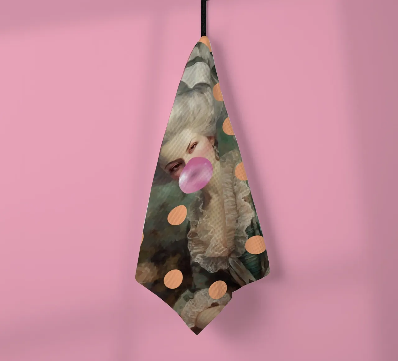 Marie-Antoinette Peach Dots canovaccio da cucina da GraceDigitalArtCo