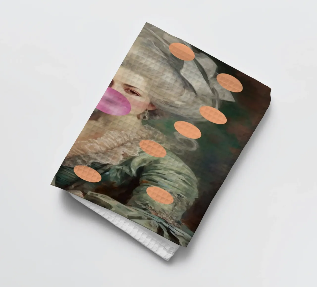 Marie-Antoinette Peach Dots canovaccio da cucina da GraceDigitalArtCo
