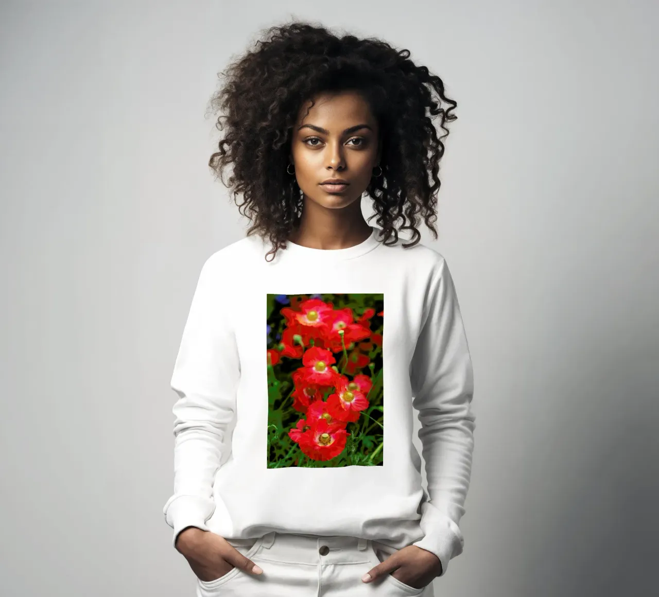 Wild Red Poppies felpa da Curious Collections by Marielle Leenders