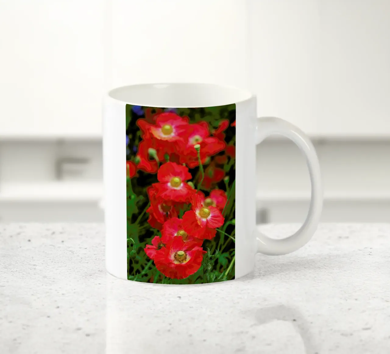 Wild Red Poppies tazza in ceramica da Curious Collections by Marielle Leenders