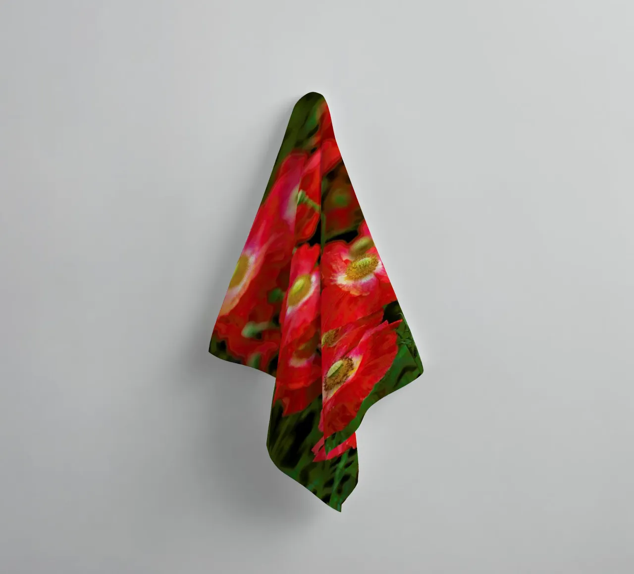 Wild Red Poppies Handtuch von Curious Collections by Marielle Leenders