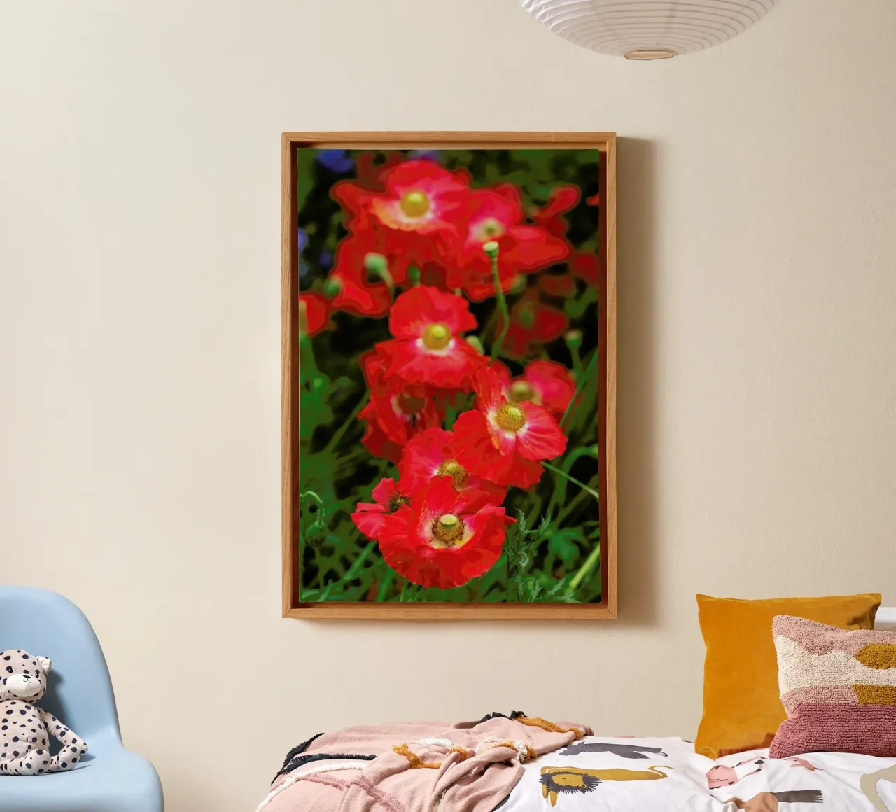 Wild Red Poppies canvas by Curious Collections by Marielle Leenders
