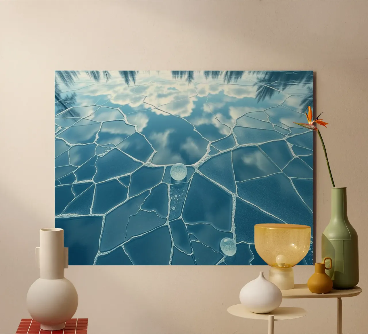 Riflesso del cielo infranto alluminio dibond da Artistic-shop