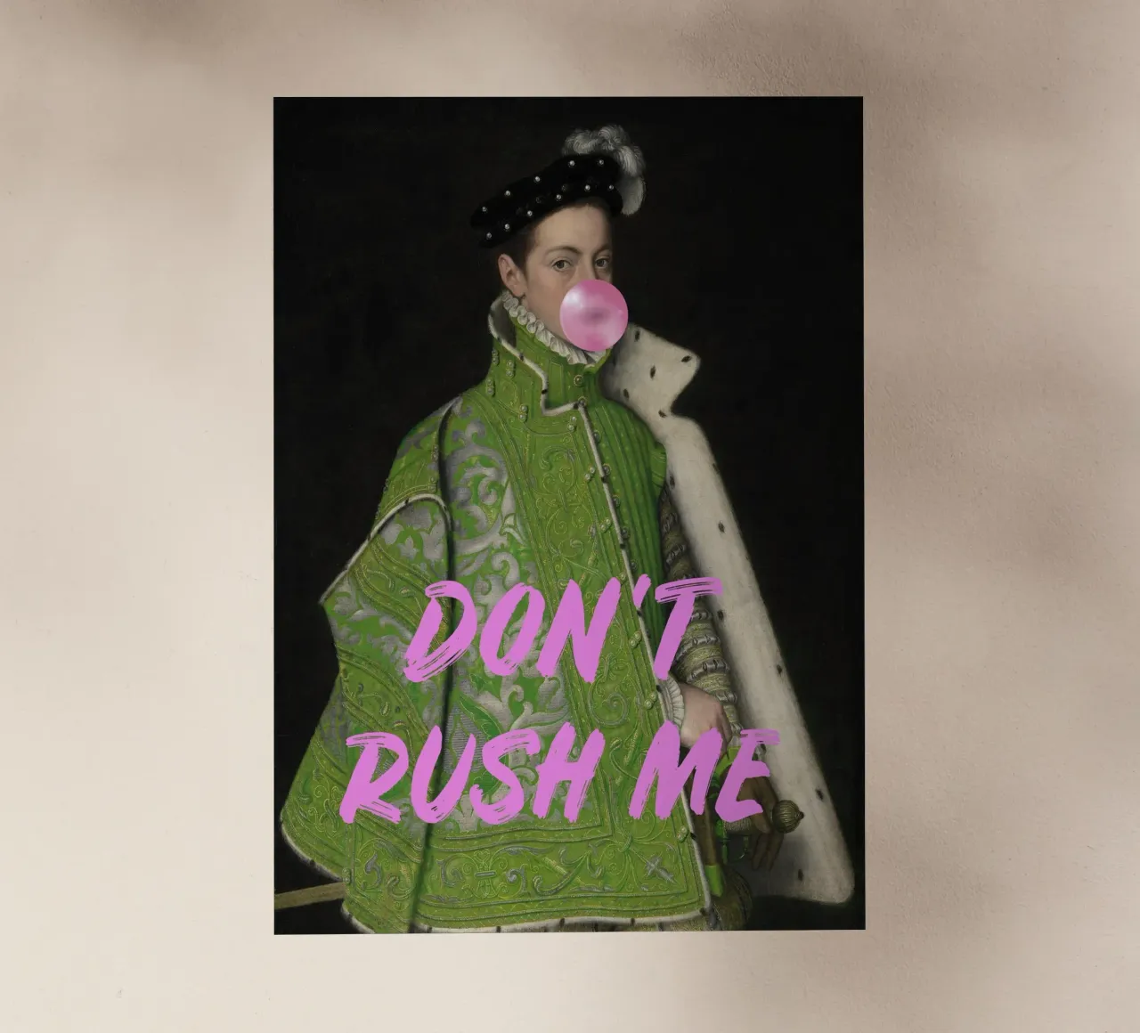 Don't Rush Me - Man in Green Coat pellicola backlit da GraceDigitalArtCo