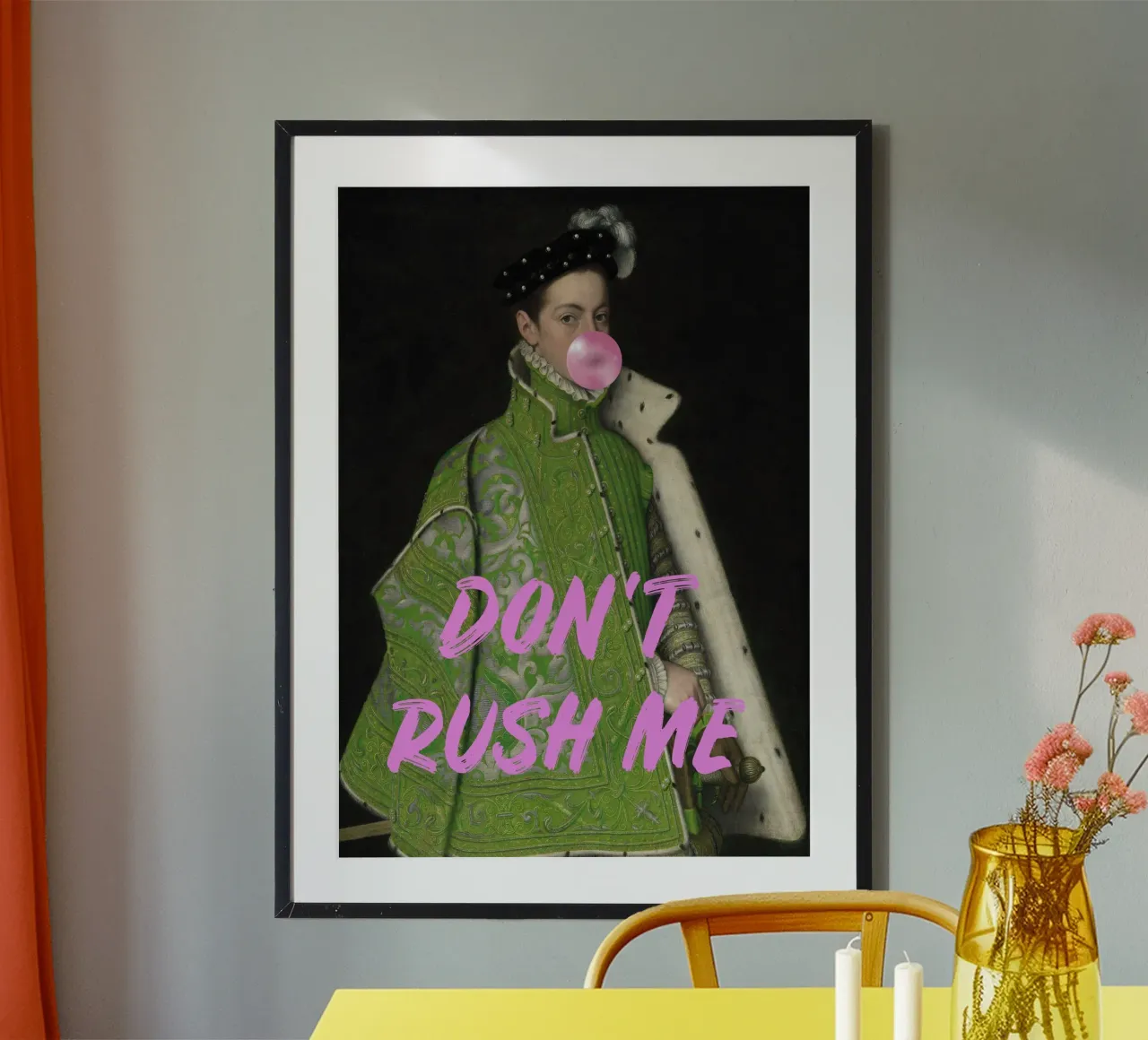 Don't Rush Me - Man in Green Coat carta hahnemühle da GraceDigitalArtCo