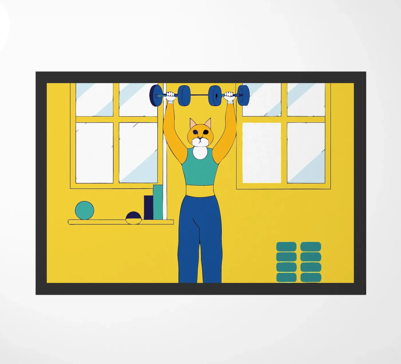 GYM Kat deurmat van OUR SHOP
