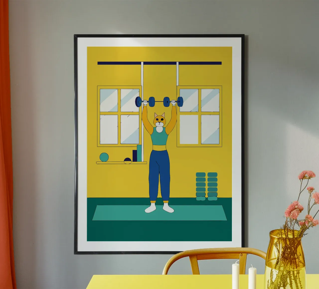 GYM Cat hahnemühle by OUR SHOP