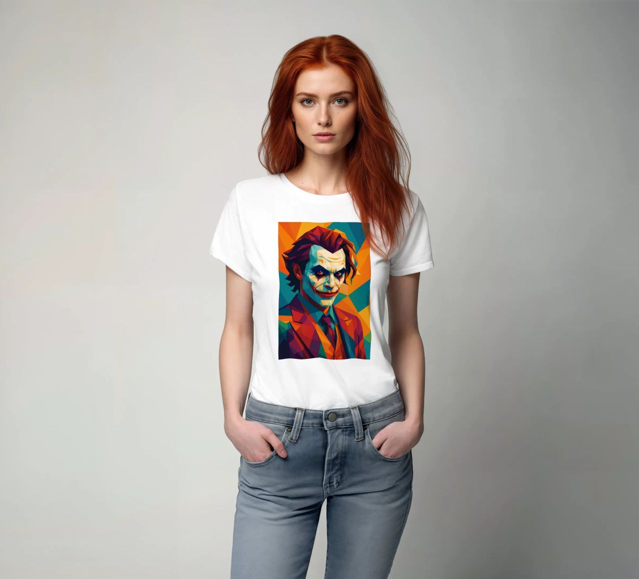 joker face retro pop art wpap t-shirt da aiswa