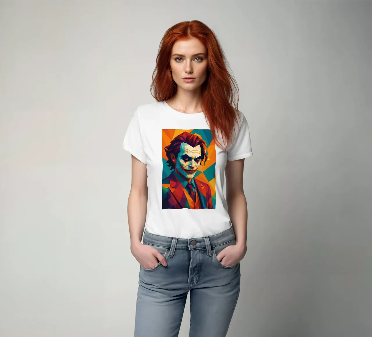 joker face retro pop art wpap t-shirt da aiswa
