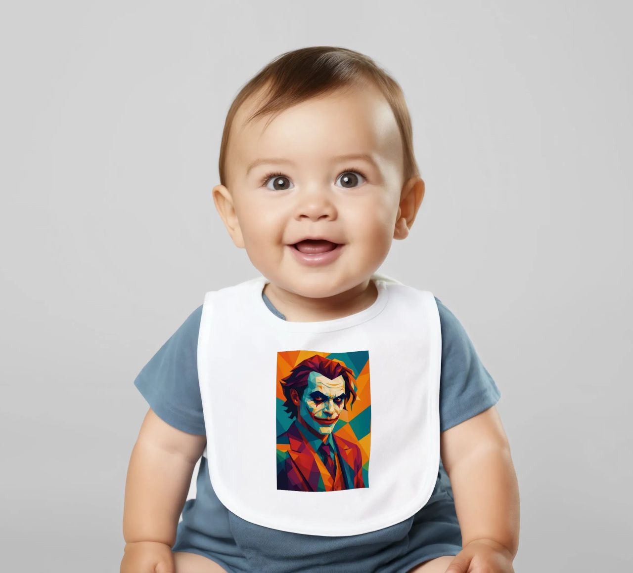joker face retro pop art wpap bavaglino da aiswa