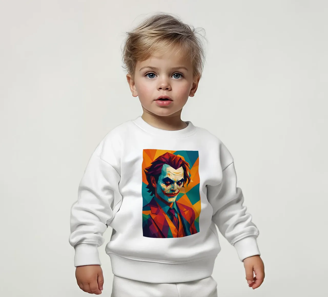joker face retro pop art wpap baby sweatshirt by aiswa