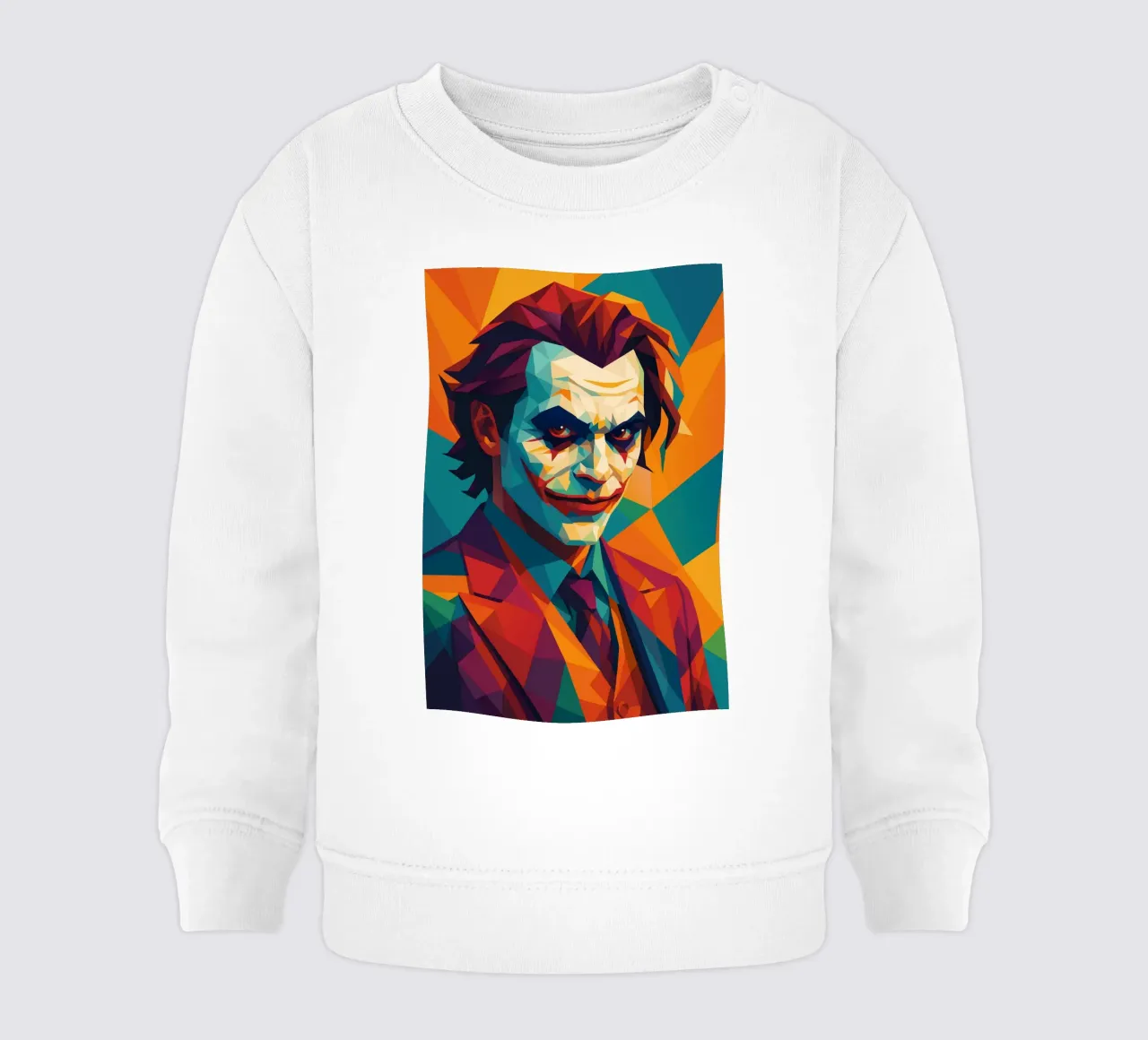 joker face retro pop art wpap baby sweatshirt by aiswa