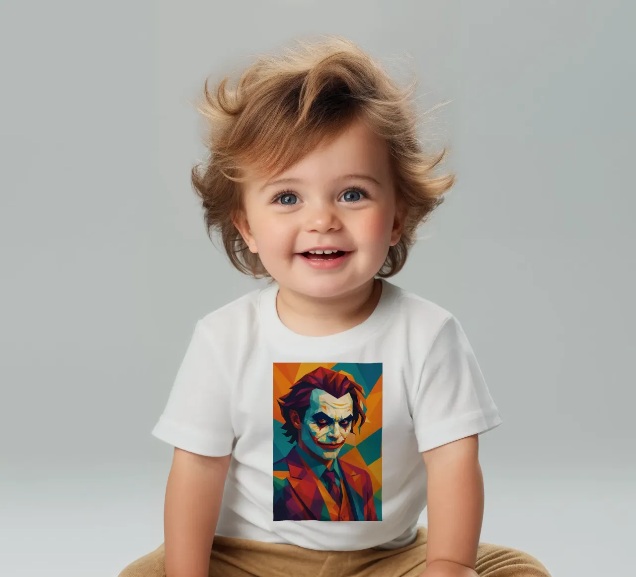 joker face retro pop art wpap maglietta neonato da aiswa