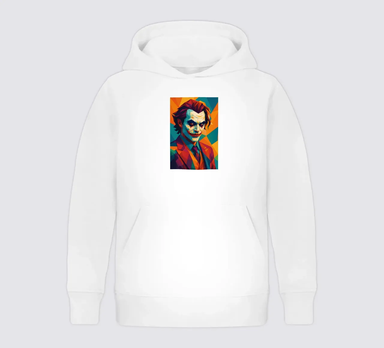 joker face retro pop art wpap felpa bambino con cappuccio da aiswa
