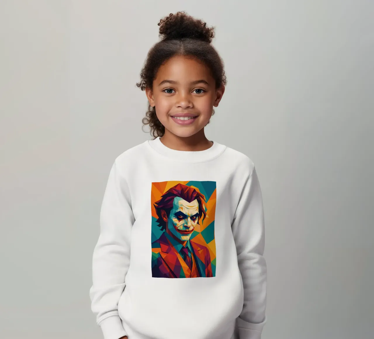 joker face retro pop art wpap felpa bambino da aiswa