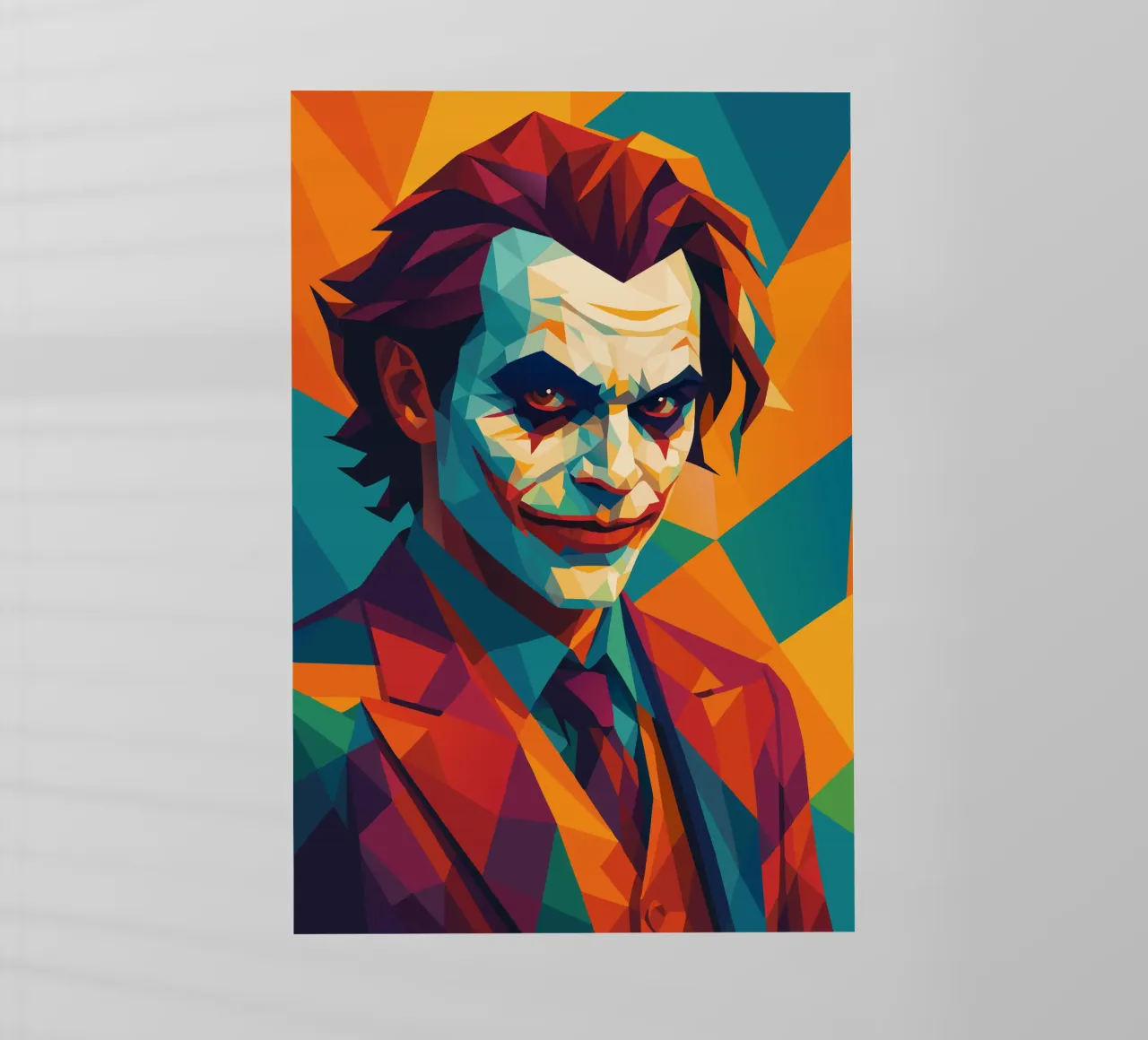 joker face retro pop art wpap lámina retroiluminada de aiswa