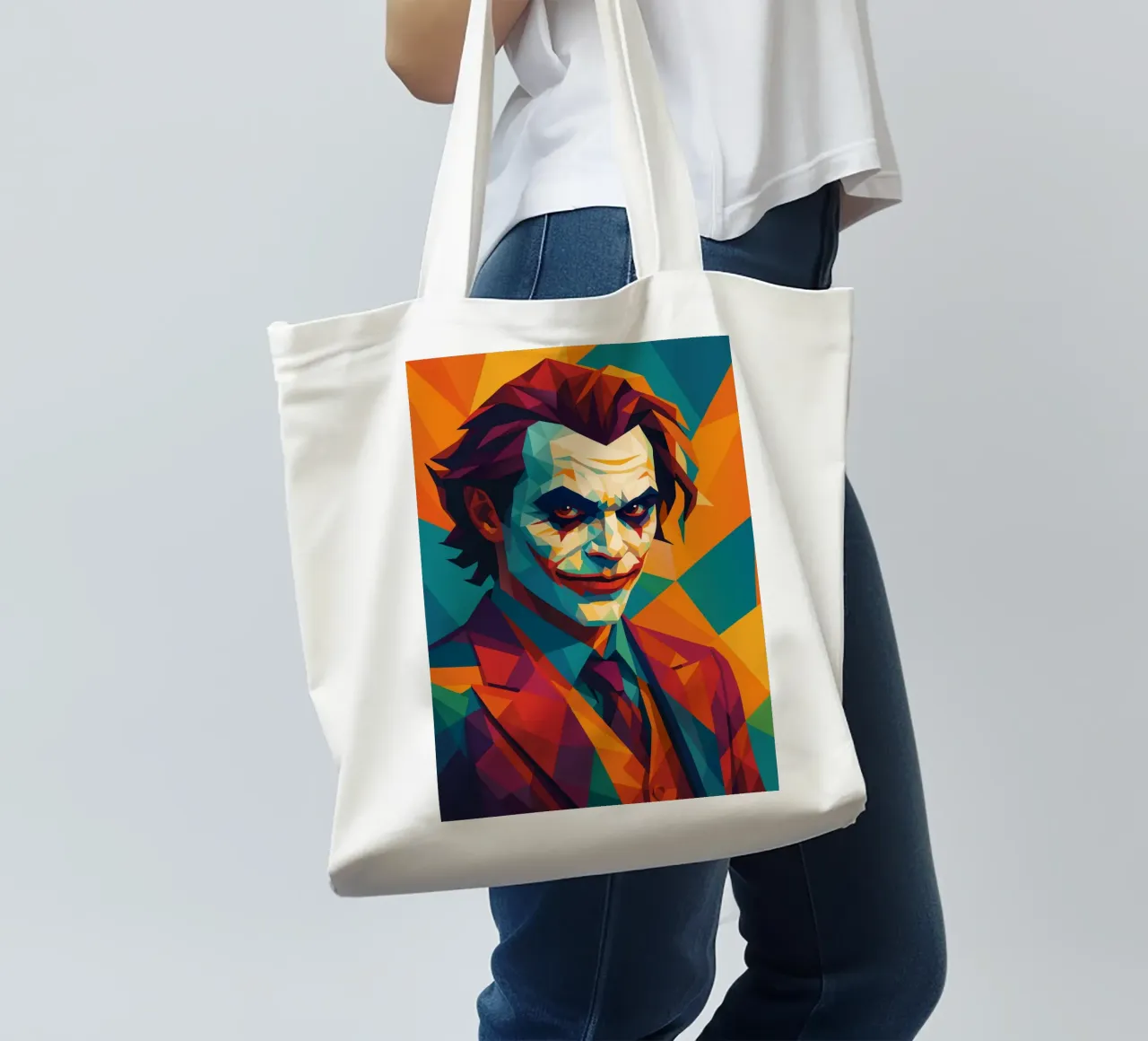joker face retro pop art wpap borsa in juta da aiswa