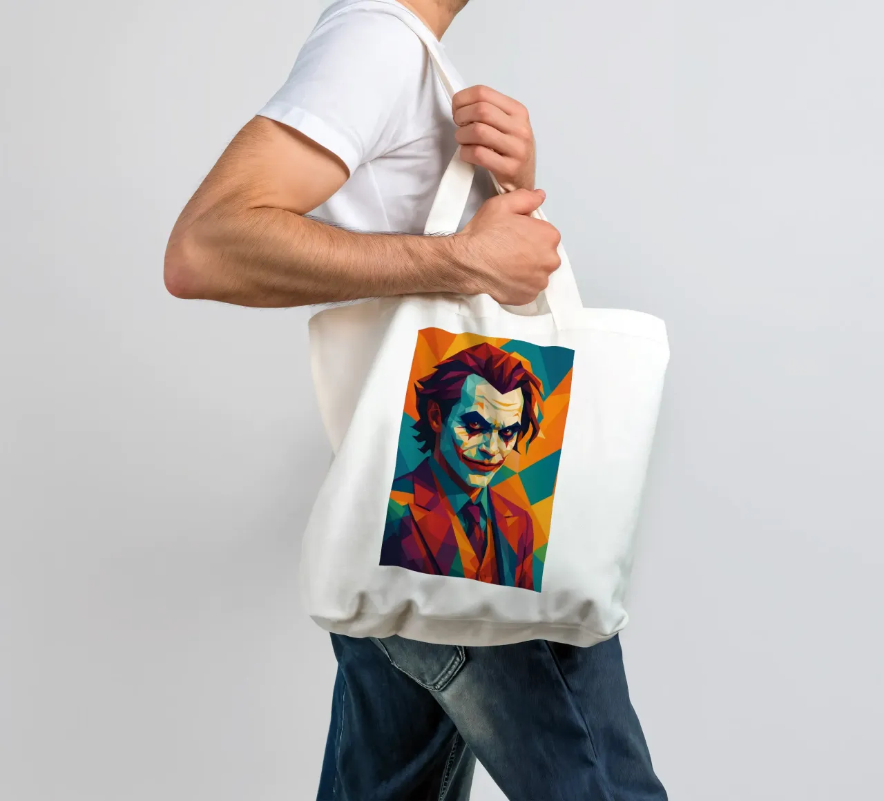 joker face retro pop art wpap borsa in juta da aiswa