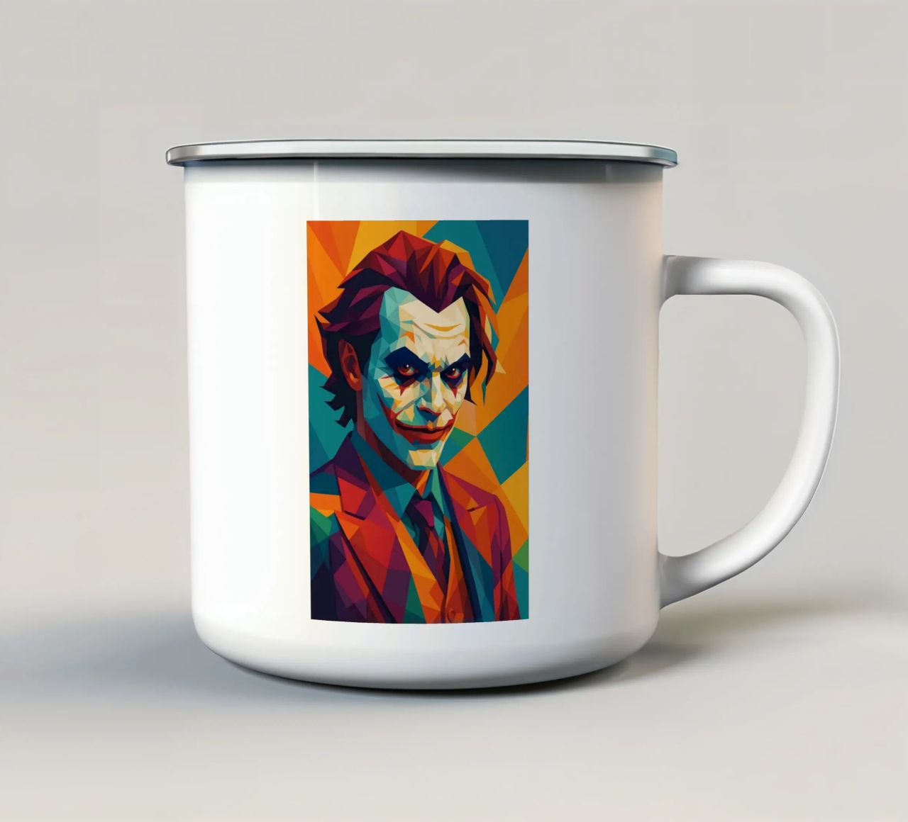 joker face retro pop art wpap tazza in smalto da aiswa