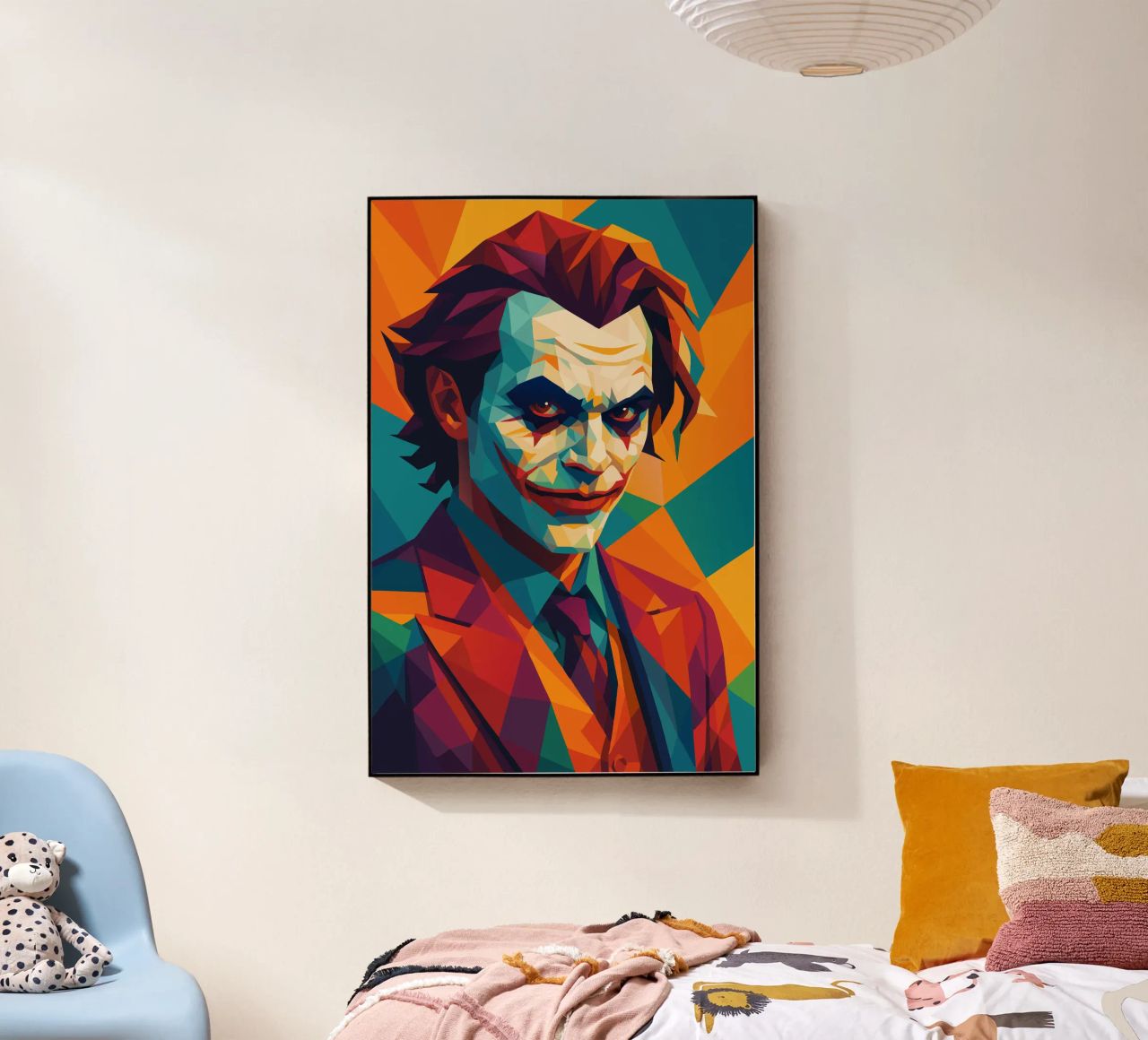 joker face retro pop art wpap plexiglass da aiswa