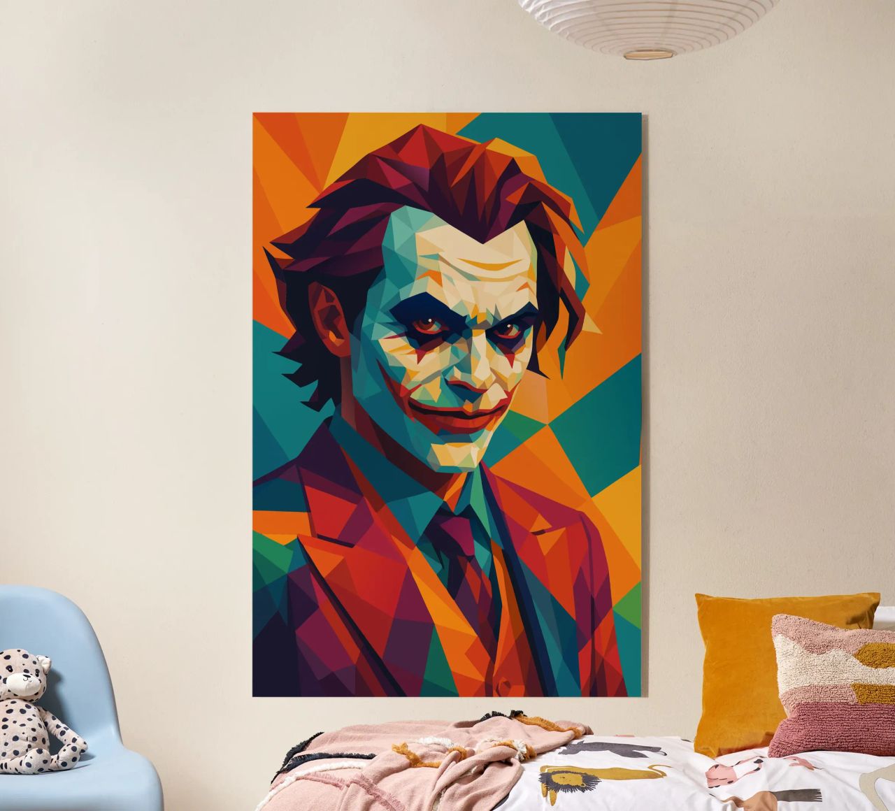 joker face retro pop art wpap plexiglass da aiswa