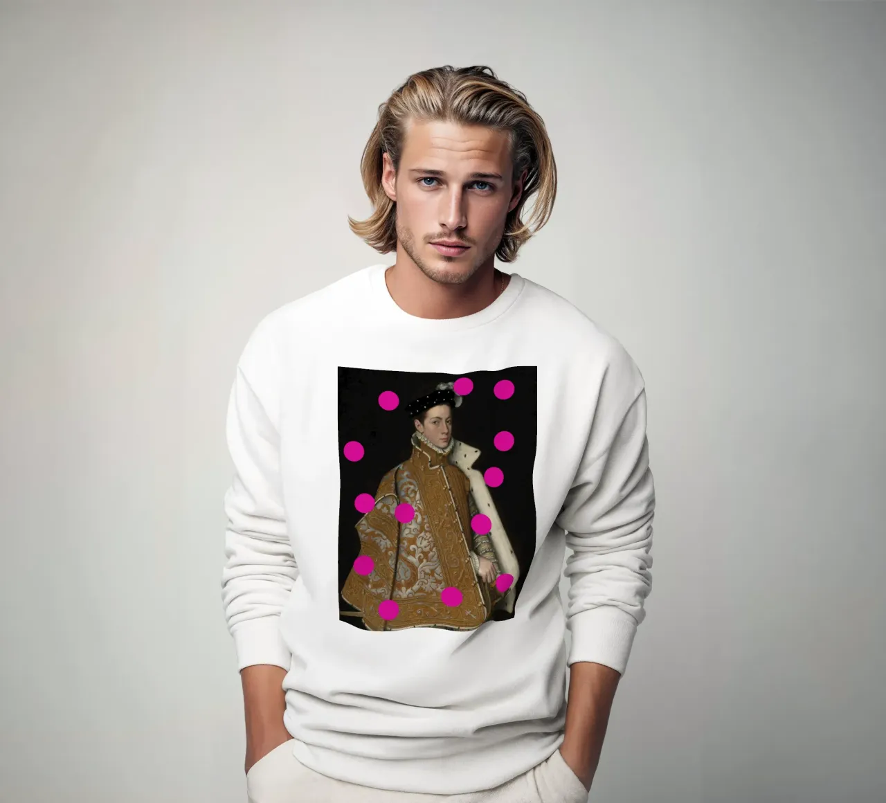 Man with Pink Dots sudadera de GraceDigitalArtCo