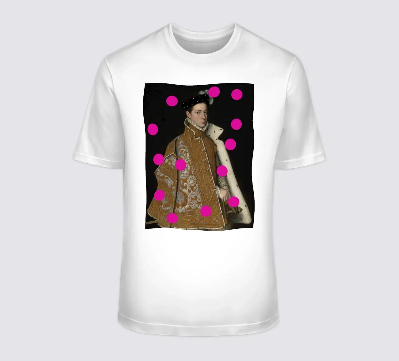 Man with Pink Dots t-shirt by GraceDigitalArtCo