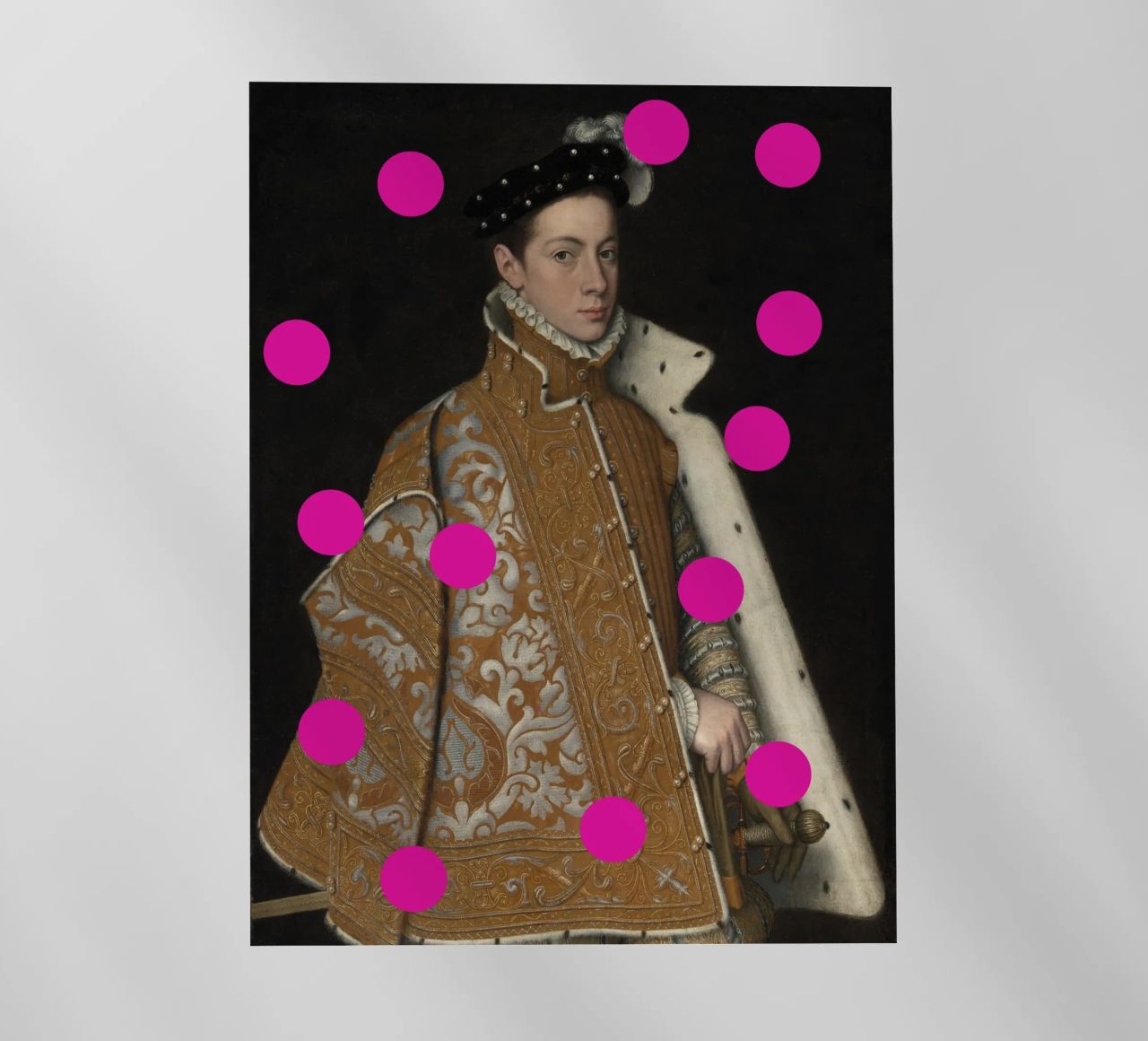 Man with Pink Dots pellicola backlit da GraceDigitalArtCo