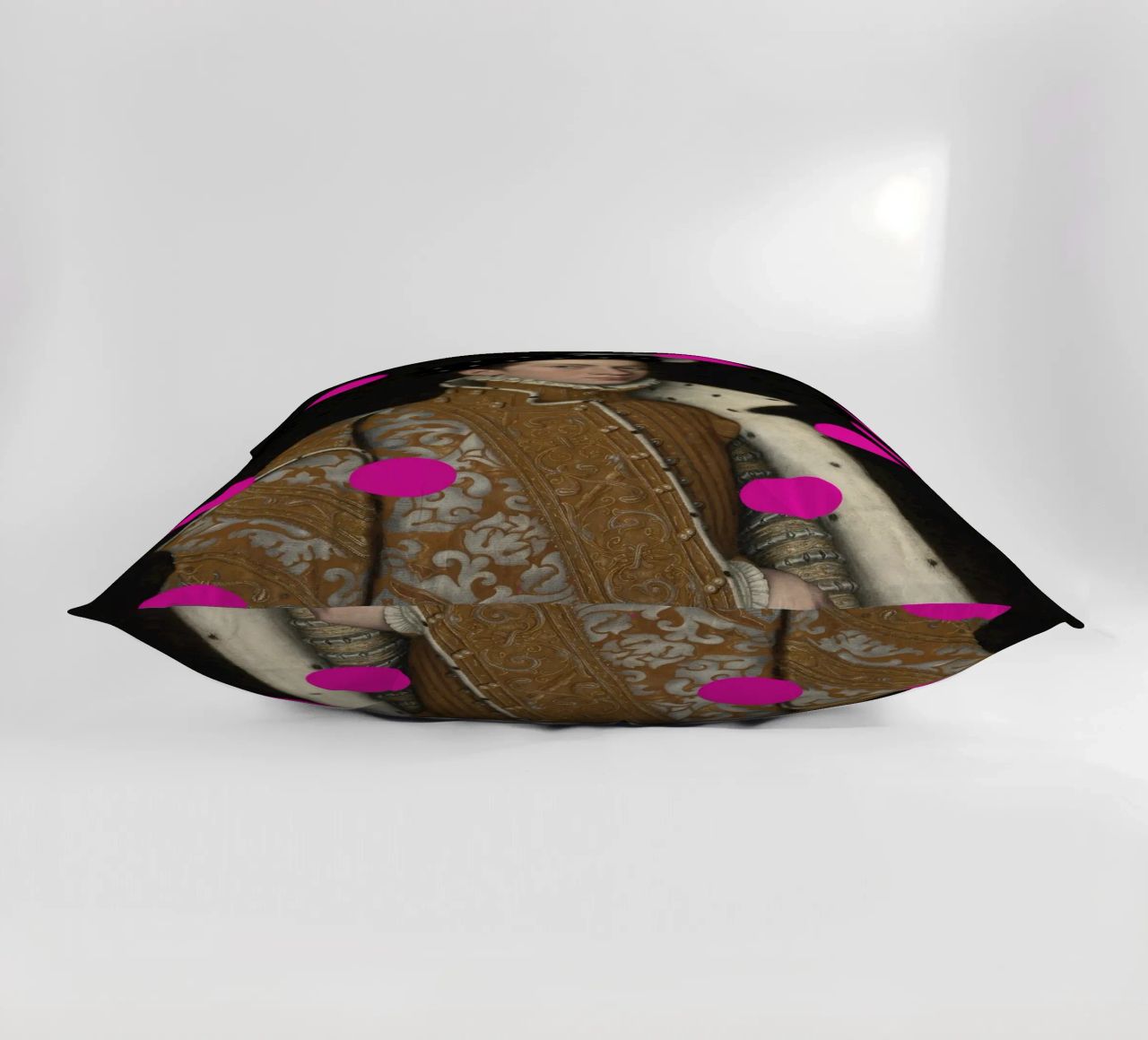 Man with Pink Dots cuscino da GraceDigitalArtCo