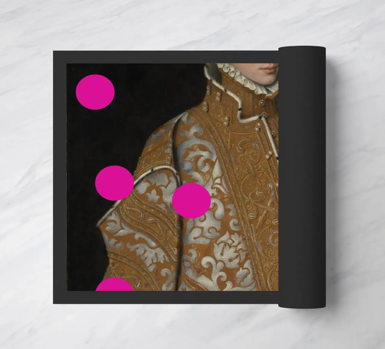 Man with Pink Dots deurmat van GraceDigitalArtCo