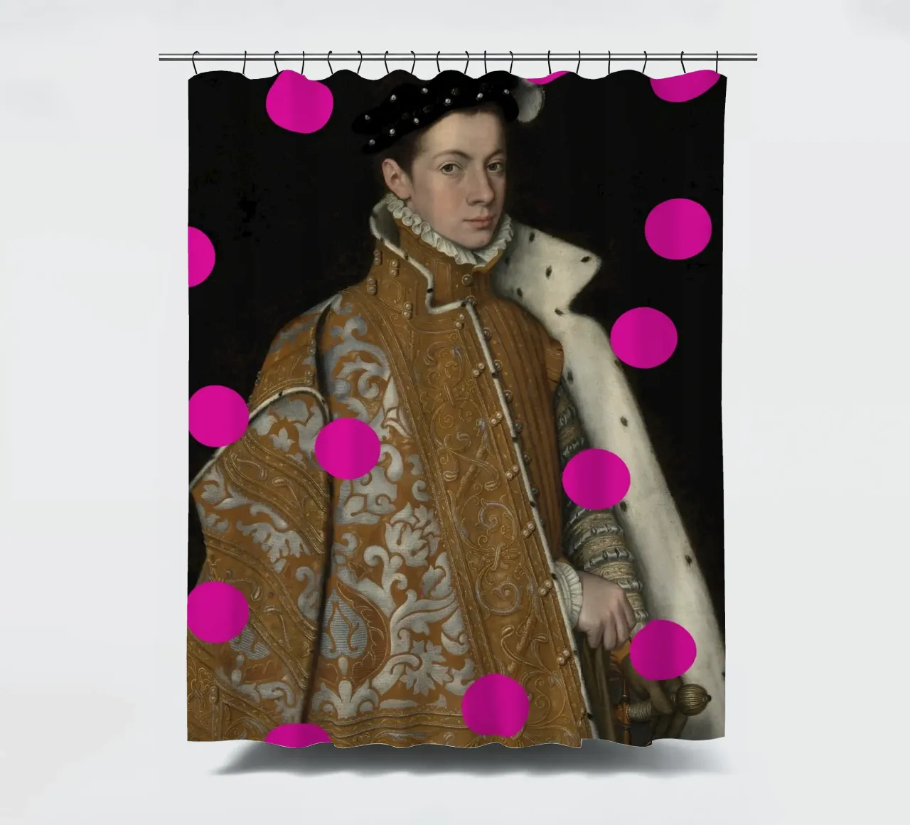 Man with Pink Dots tenda da doccia da GraceDigitalArtCo