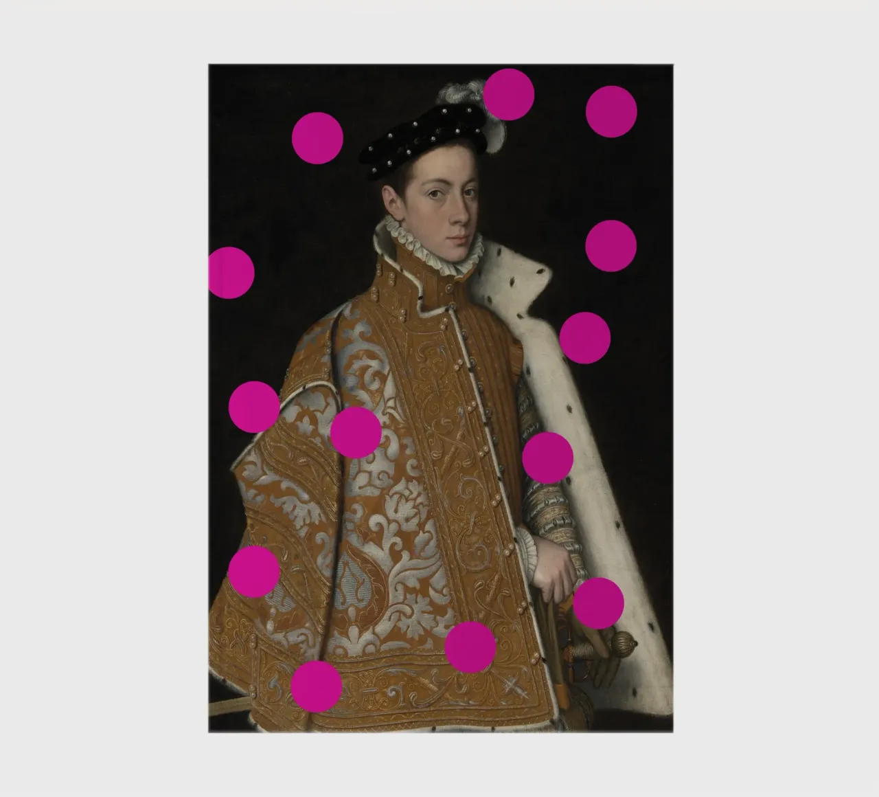 Man with Pink Dots notebook by GraceDigitalArtCo